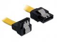 DELOCK SATA-Kabel Metall unten /gerade 6Gb/s 0,20m