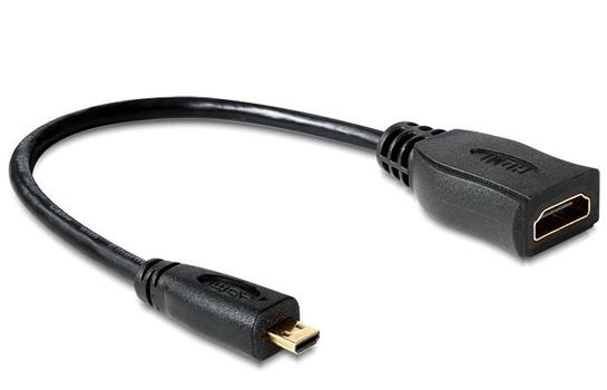 Delock High Speed HDMI with Ethernet - HDMI-adapter - 23 cm (65391)