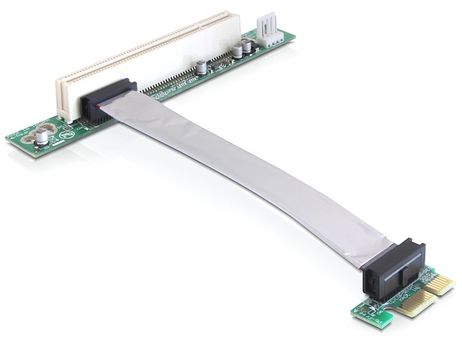 DELOCK Riser Card PCIe x1 -> PCI 32bit 5v flexible (41857)