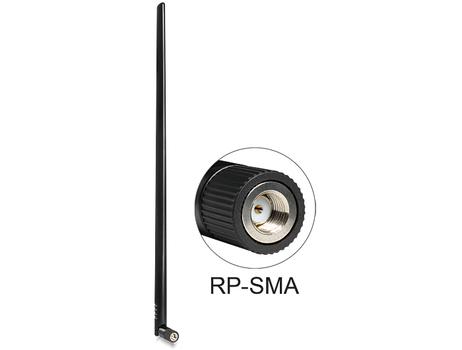 DELOCK WLAN Antenni RP-SMA ur, 9dBi, 2,4GHz, ympärisät.,  50 Ohm, musta (88450)