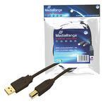 MediaRange USB Kabel A -> B St/St 5.00m sw Blister (MRCS102)