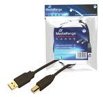 MediaRange USB Kabel A -> B St/St 3.00m sw Blister (MRCS103)