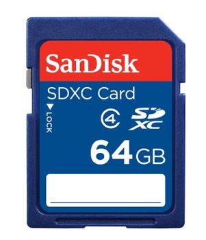 SANDISK k - Flash memory card - 64 GB - Class 4 - SDXC (SDSDB-064G-B35)
