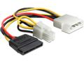 DELOCK Powerkabel Molex 4pin St -> SATA 15pin Bu +