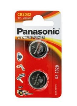 PANASONIC CR2032, Lithium, Knap/ mønt,  3 V, 1 stk, Metallic (CR-2032EL/2B)