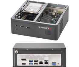SUPERMICRO mini PC, Atom N2800, 2xSO-DIMM,  1x2.5 SATA, VGA/ HDMI/ DP,  2xGLAN, 6xUSB, 60W PSU (SYS-1017A-MP)