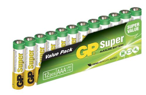 GP Batteri SA LR3/AAA   1,5V (12) (151035)