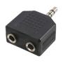 LOGILINK LogiLink Audio Adapter 3.5 mm 3-pin/M to 2x 3.5mm 3-pin/F Black CA1002 (bulk)