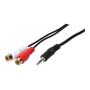 LOGILINK 1x3.5mm - 2xRCA, 1.5m audio 