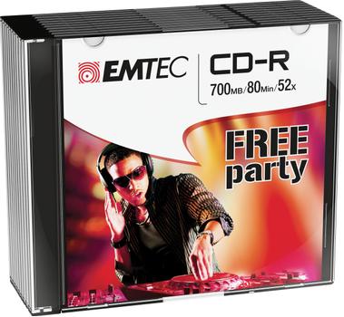 EMTEC disc CD-R |700MB| 52X | 80 MIN| slim 10-pak| (ECOC801052SL)