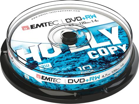 EMTEC DVD-RW Emtec 4,7GB 4x 10pcs Cake NEW PACKAGING (ECOVPRW47104CB)