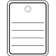 Herma Anhäng. 48x65 mm m.Kunststofföse-Faden-Splint 1000 St.