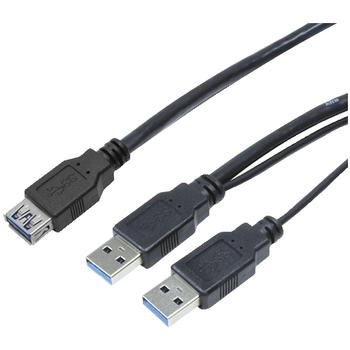 LOGILINK USB-Kabel 3.0 2x A St 1x micro male bk  (CU0072)