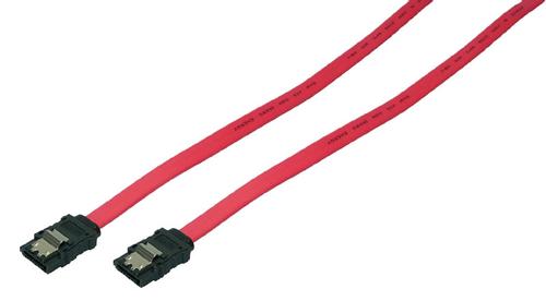 LOGILINK S-ATA Cable with latch, 2x male, red, 0,5 (CS0001)