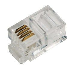 LOGILINK Modular Plug for flat cables, RJ10 4P4C (MP0017)