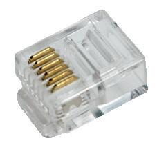 LOGILINK Modular Plug for flat cables, RJ12 6P6C (MP0019)
