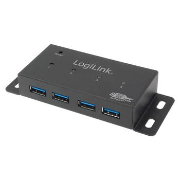 LOGILINK USB 3.0 HUB 4-port, metal, incl. power su (UA0149)
