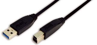 LOGILINK USB Cable, USB 3.0, AM to BM, black, 1,00 (CU0023)