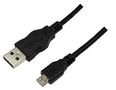 LOGILINK USB Cable USB 2.0 AM to Micro BM black 1,