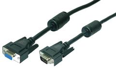 LOGILINK VGA Cable ST/BU black 2x Ferrit Core 3M