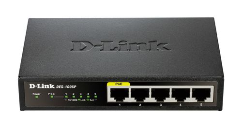 D-LINK 5-Port Fast Ethernet PoE Desktop (DES-1005P/E)
