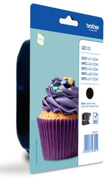 BROTHER LC123BK - High Yield - black - original - blister - ink cartridge - for Brother DCP-J100, J105, J132, J152, J552, J752, MFC-J245, J470, J650, J6520, J6720, J6920 (LC-123BKBP)