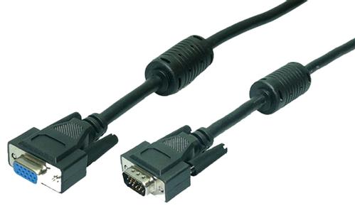 LOGILINK VGA Cable ST/BU  black 2x F-FEEDS (CV0004)