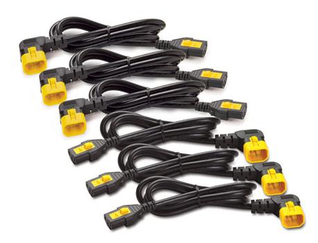 APC Power Cord Kit (6 ea), Locking, C13 to C14 (90 Degree), 1.8m (AP8706R-WW)