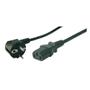 LOGILINK Power Cord, Schuko-C13, black, 3,00m