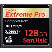 SANDISK COMPACT FLASH CARD 128GB EXTREME PRO 160MB/S VERSION      IN EXT
