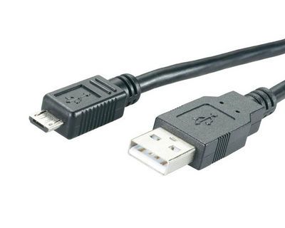 MediaRange USB-Kabel f. Smartphones (USB/ MicroUSB)1, 2m, black (MRCS138)