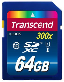 TRANSCEND SDHC UHS-I 64GB CLASS 10 300X (TS64GSDU1)
