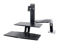 Ergotron WorkFit-A with Suspended Keyboard, Single LD Standing Desk - stativ - for LCD-skjerm / tastatur (24-390-026)