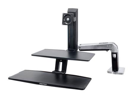 Ergotron WorkFit-A with Suspended Keyboard, Single LD Standing Desk - stativ - for LCD-skjerm / tastatur (24-390-026)
