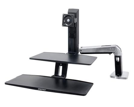 Ergotron WorkFit-A Single HD Workstation with Suspended Keyboard Standing Desk - monteringssett - for LCD-skjerm / tastatur / mus (24-391-026)