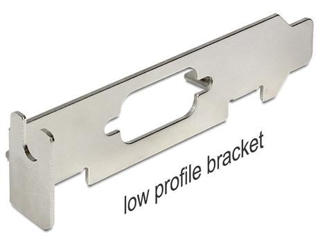 DELOCK Bracket Low Profile w/ D-Sub9 (82713)