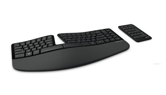 Microsoft Sculpt Ergonomic Keyboard For Business - sett med tastatur og tastegruppe - Engelsk Inn-enhet (5KV-00005)