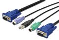 DIGITUS KVM Cable-Set.VGA.PS/2-Mouse.PS/2-Keyboard. USB HD Factory Sealed