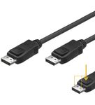 ALINE DisplayPort kabel, 20 pol DisplayPort han/han m. lås, 1 m