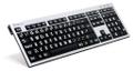 LOGICKEYBOARD Xl-Print Danish PC Slim Line White On Black
