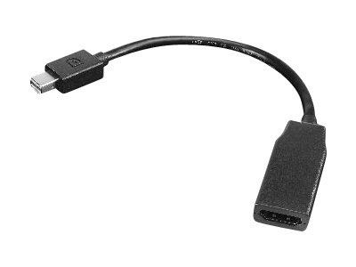 LENOVO o - Display cable - Mini DisplayPort (M) to HDMI (F) - 20 cm - for ThinkCentre M75t Gen 2, ThinkPad P51, ThinkStation P330 Gen 2, P34X, P350, P520, P620 (0B47089)