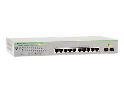 Allied Telesis ALLIED 8x port 10/ 100/ 1000T POE+ Websmart Switch with 2 unpopulated SFP Slot (AT-GS950/10PS-50)