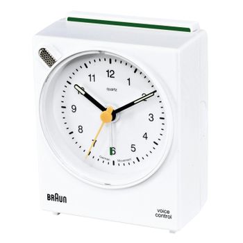 BRAUN BNC 004 white Voice Activated Alarm Clock (66007)