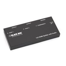 BLACK BOX BLACKBOX HDMI SPLITTER WITH AUDIO - 2 CHANNEL, HDCP (AVSP-HDMI1X2)
