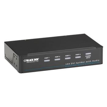BLACK BOX DVI-D Splitter with Audio and HDCP, 1 x 4 (AVSP-DVI1X4)