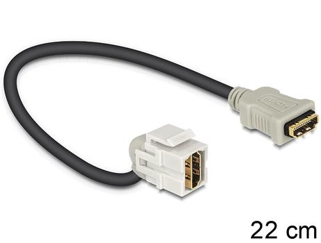 DELOCK Keystone Modul HDMI BU/BU 110° | mit Kabel (86326)