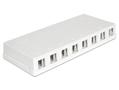 DELOCK Keystone Gehäuse 8 Port wh