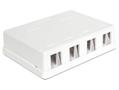 DELOCK Keystone Gehäuse 4 Port wh