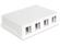 DELOCK Keystone Gehäuse 4 Port wh (86208)