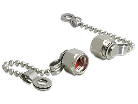 DELOCK HF Kappe SMA Verschlusskappe f?r SMA-Buchse,  mit Kett (88488)